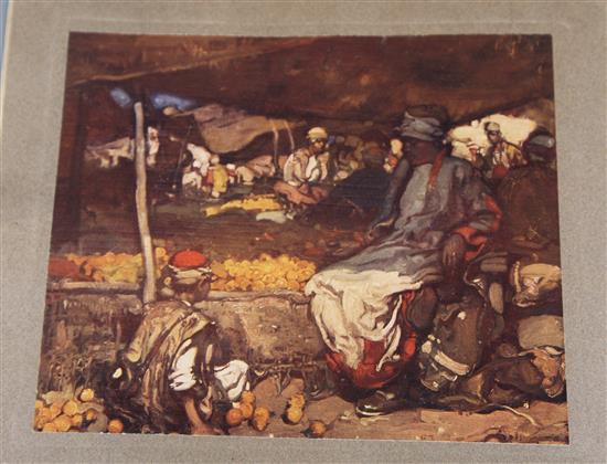 Sparrow, Walter Shaw - The Spirit of the Age: The Work of Frank Brangwyn, folio, linen back wrapper, stained, discoloured and